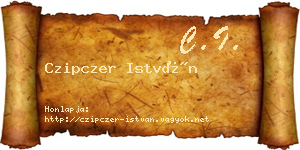 Czipczer István névjegykártya