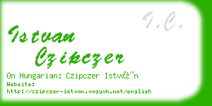 istvan czipczer business card